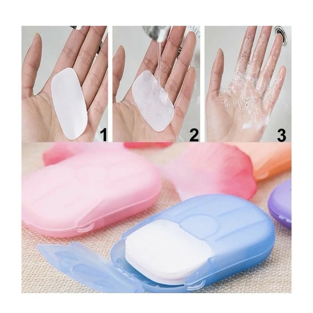 Travel Soap Sheets/Strips For Washing Hands 3 Cases And Pack Of 100 Pcs Each New